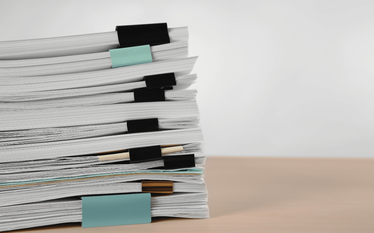 A stack of reports